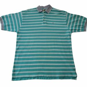 Mens Bill Blass Striped Polo Sz XL